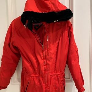 Obermeyer JUNIOR JR Sz 14 RED zip Ski Snow Jacket